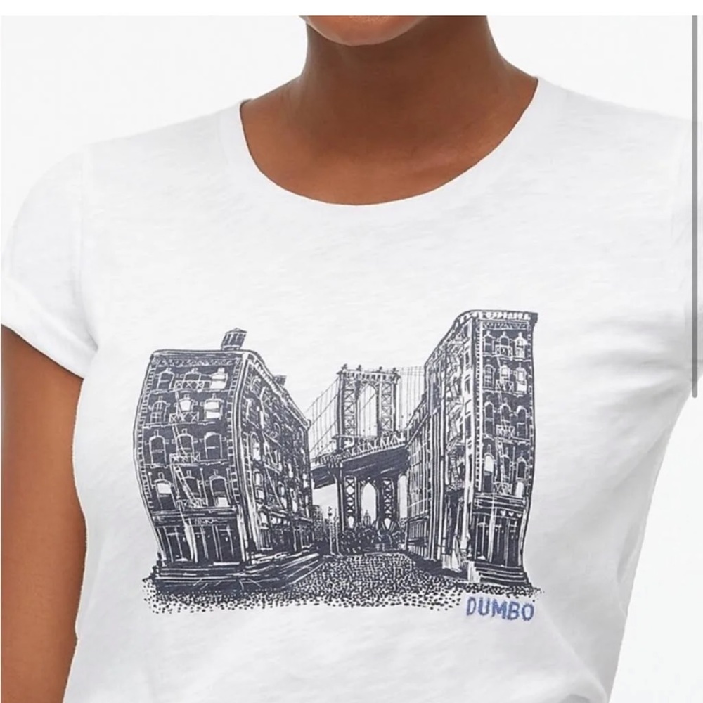 Jcrew White T-shirt with NYC Dumbo